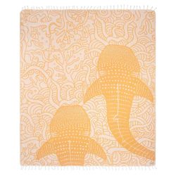 BEACH TOWEL SAND CLOUD Whale Shark - Sunflower