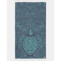 BEACH TOWEL SAND CLOUD Mint Swirl Turtle Towel