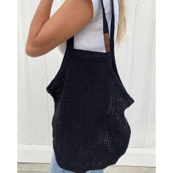 Net Market Net Market Bag Black SAND CLOUD (With Pocket & Snap Closure)